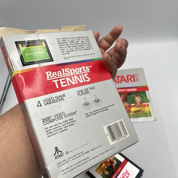 RealSports Tennis - Atari 2600 - Box, Manual, Cartridge - Picture 11 of 11